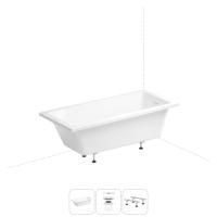 Акриловая ванна в наборе 3 в 1: встраиваемая ванна, слив-перелив, ножки Wellsee FreeDom 2.0 20212798R