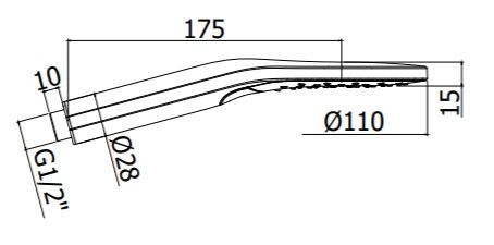 Душевая лейка Paffoni Sofia ZDOC122CR хром