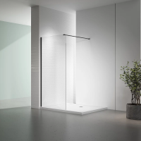 Душевая перегородка Veconi Korato KR-72B, 800x2000, черный, стекло прозрачное