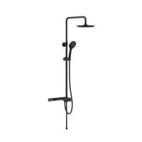 Душевой гарнитур с верхней лейкой, черный матовый, IDDIS Ray RAYMS3Fi76