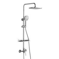 Душевая система Rossinka RS29-45 для душа с регулируемой высотой штанги и лейкой "Тропический дождь"