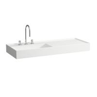 Подвесная раковина Kartell by laufen 120х46х12 см, столешница, правая полка, 3 отв. для смесит, SaphirKeramik 8.1333.2.000.108.1