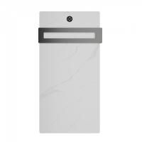 Полотенцесушитель электрический с греющей плитой Белый мрамор WONZON & WOGHAND, Темный графит (WW-A501-GM)