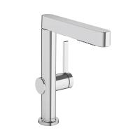 Hansgrohe Finoris Смеситель для раковины однорычажный 230 с вытяжным душем 2jet со сливным клапаном Push-Open хром 76063000