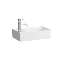 Подвесная раковина Kartell by laufen 46х28х12 см, отверстие для смесителя слева, скрытый слив-перелив, SaphirKeramik 8.1533.5.000.111.1