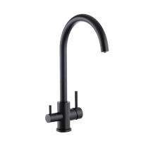 Смеситель для кухни с подключением фильтра FRAP F43899-46, черный