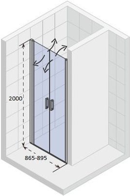 Душевая дверь Riho Novik Z111 90 GZ6090000