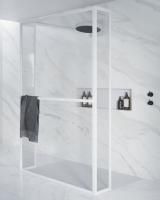 Душевая перегородка Riho Lucid GD404 120 GD312W030 белый матовый