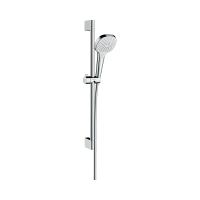 Hansgrohe Croma Select E Душевой набор Vario EcoSmart 9 л/мин со штангой 65 см хром-белый матовый 26583400