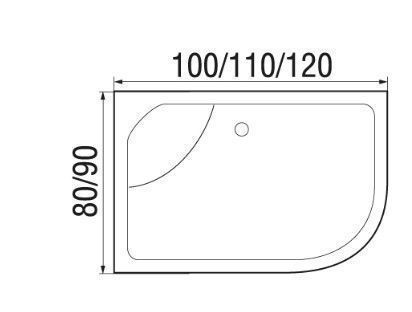 Душевая кабина River NARA 120/90/44 МТ L, 120x90x210