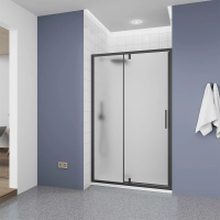 Душевая дверь Veconi Ottimo P20 B, 1200x1900, черный матовый, стекло матовое