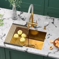 Кухонная мойка RoxenBath Uno 54 PVD золото (текстурное покрытие)