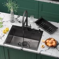 Кухонная мойка RoxenBath Simple 60 PVD графит  (текстурное покрытие)