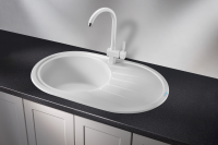 Мойка для кухни Granula Standart 7601 белый, 76х50 см, овальная
