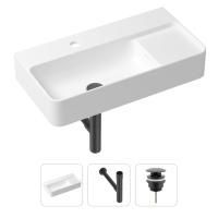 Комплект 3 в 1 Lavinia Boho Bathroom Sink 21520515: накладная фарфоровая раковина 60 см, металлический сифон, донный клапан