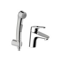 Смеситель для раковины с гигиеническим душем Bravat Drop-D F148162C-1, хром