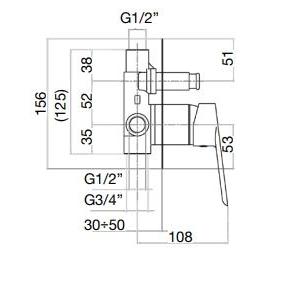 Смеситель для душа Webert SE860101560, черный