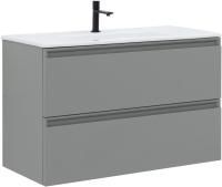 Тумба с раковиной Allen Brau Eclipse 100 1.E1003.PGM платина матовый
