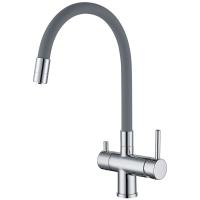 Смеситель для кухни с гибким изливом и подключением фильтра GAPPO G4398-30, хром