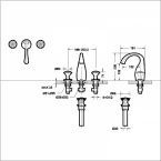 Смеситель для ванны и душа Bravat Swan F24287G-ENG