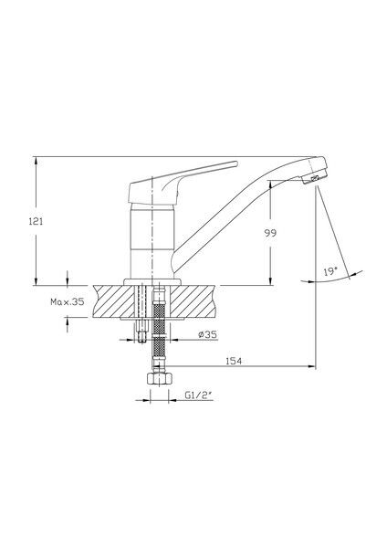 Смеситель для раковины Haiba HB4516