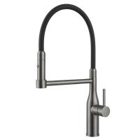 Смеситель для кухни с гибким изливом и режимом душ GAPPO G4398-51, оружейная сталь