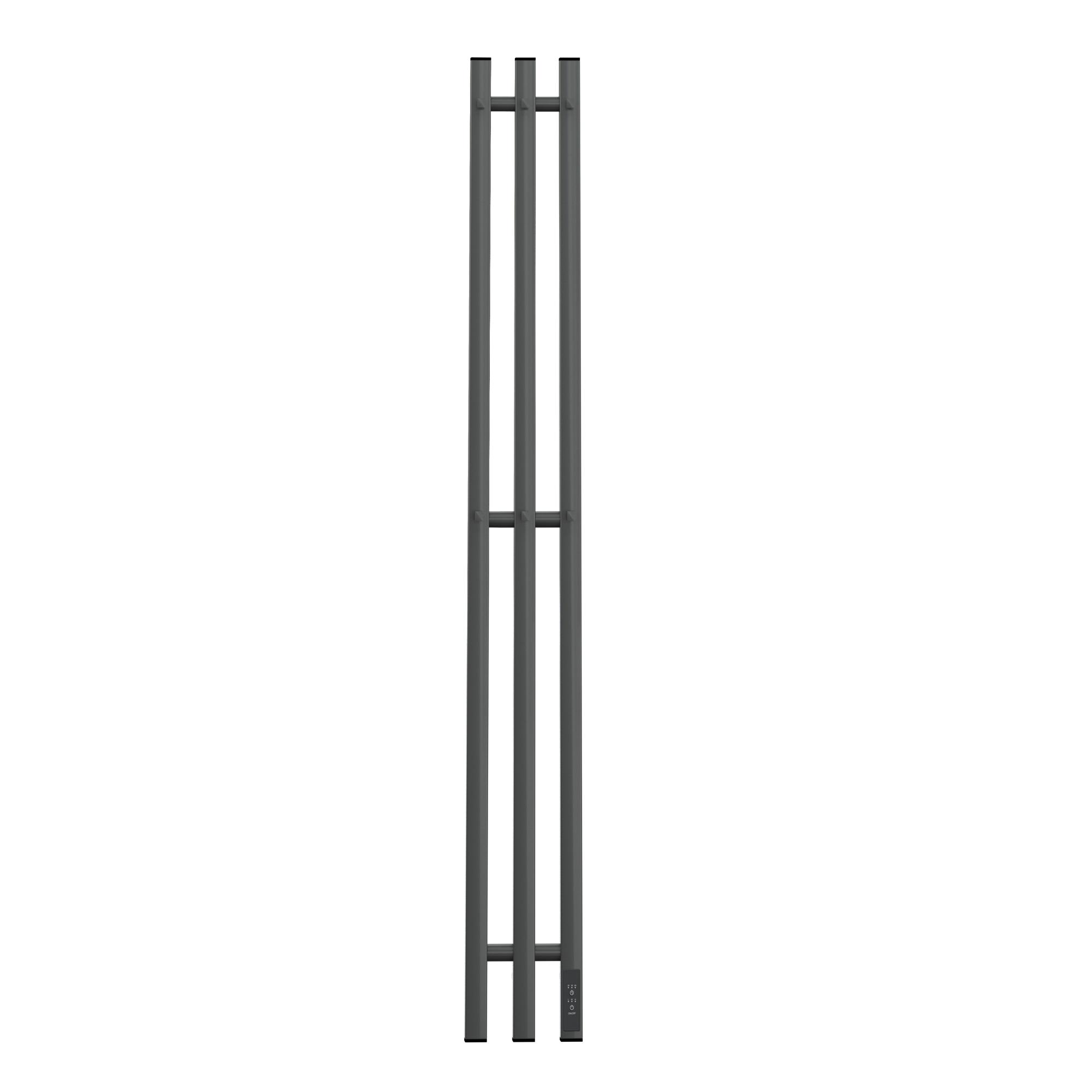 Полотенцесушитель электрический REFLEXION Гоби RXT0311012GF 1100x120 с крючками, графит металлик