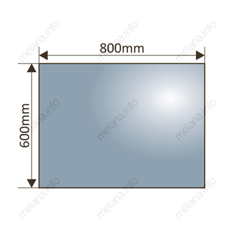 Зеркало с LED-подсветкой MELANA-8060 подогрев / часы / космет.зеркало (MLN-LED090)