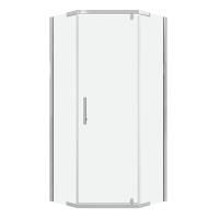 Душевое ограждение Niagara Eco NG-1010-14D (100х100х190) трапеция,распашное,хром,стекло прозрачное