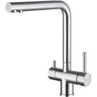 Смеситель для кухни с подключением фильтра FRAP F43899-3, сатин