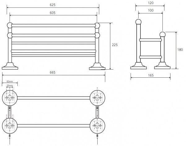 Полочка Bemeta Retro 144202258