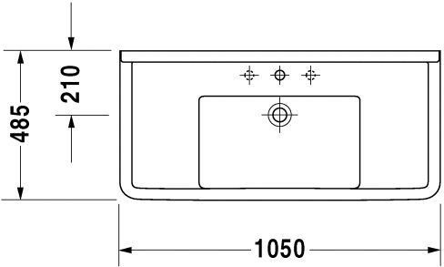 Раковина подвесная Duravit Starck 3 105х49 0304100000