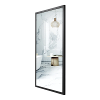 Зеркало EMZE Line в алюминиевой раме 115x60 (черный)