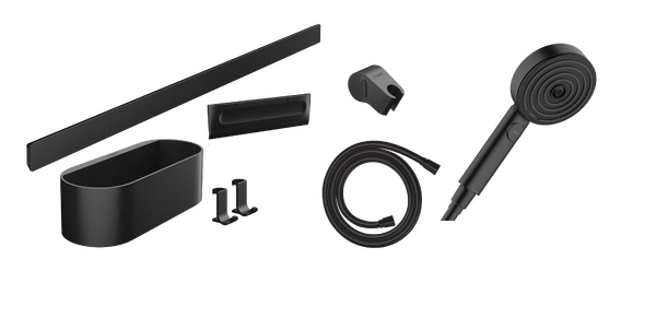 Душевой набор Hansgrohe WallStoris 24291670. черный матовый 24291670