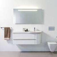 Laufen Palace Тумба c раковиной 114х45х37.5см., 2 выдвижных ящика,1 дверца, петли слева, подвесной, цвет: белый глянцевый 4.0160.2.075.464.1