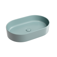 Умывальник Ceramicanova чаша накладная овальная (цвет Зеленый Матовый) Element 608x385x122мм