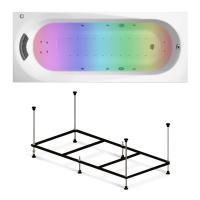 Гидро-аэромассажная акриловая ванна с хромотерапией Lavinia Boho Biore 36023HAC 160х70