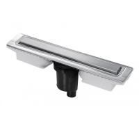 Желоб BERGES водосток C1 Norma 500 матовый хром S-сифон D50/105мм H50 вертикальный