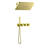 Встраиваемая душевая система с термостатом TIMO Petruma SX-5249/17SM, матовое золото