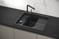 Мойка для кухни Granula Kitchen Space 6004 шварц, 60х51 см, прямоугольная