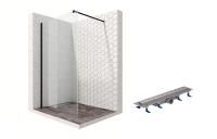 Душевая перегородка Ambassador Walk-in 15031109-ST8, свободный вход, линейный трап, 90см