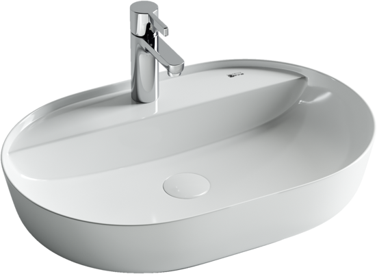 Умывальник Ceramicanova накладной MODO 610x450x135мм, с плоскостью под смеситель