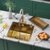 Кухонная мойка RoxenBath Simple 50 PVD золото текстурное покрытие