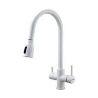 Смеситель для кухни LANGE, белый матовый, La214212-WH, Paulmark