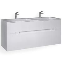 Тумба под раковину Jorno Modul 120 Mоl.01.122/P/W белый глянец