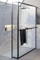 Душевая перегородка Riho Lucid GD402 90 GD409B030 черный матовый