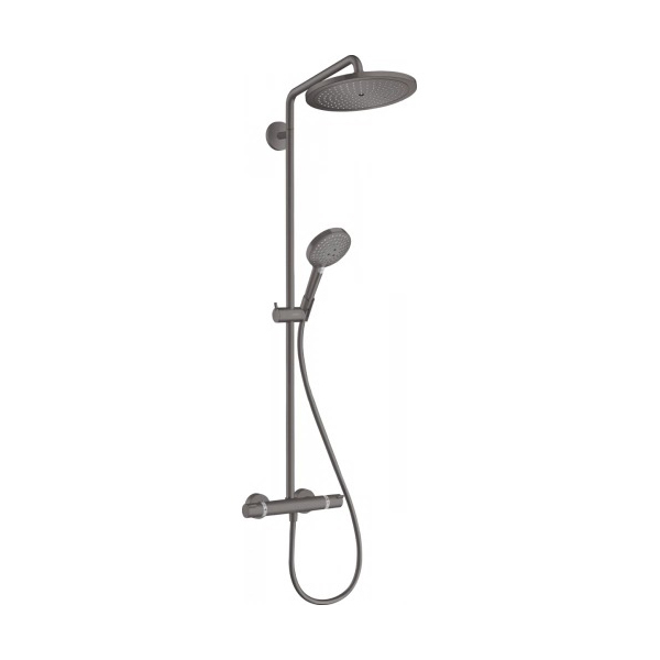 Hansgrohe Croma Select S Showerpipe 280 1jet Душевой набор с термостатом хром-черный матовый 26891340