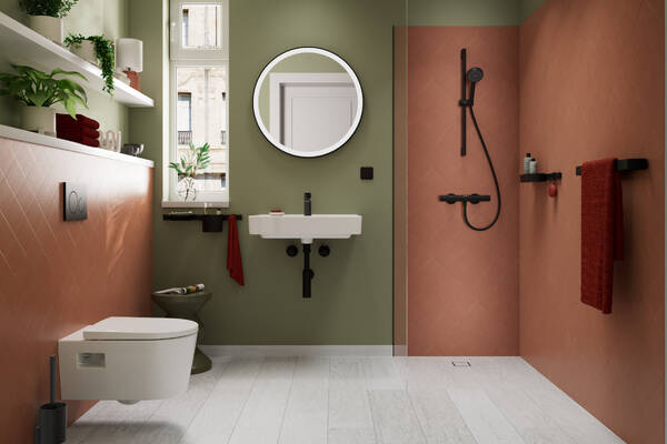 Душевой гарнитур Hansgrohe Activera S 28041670. черный матовый 28041670