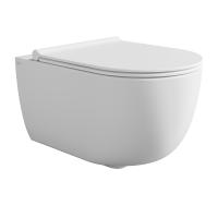 Alice Унитаз Unica 520х350, подвесной, безободковый, смыв aliflush+, белый матовый (без сиденья)