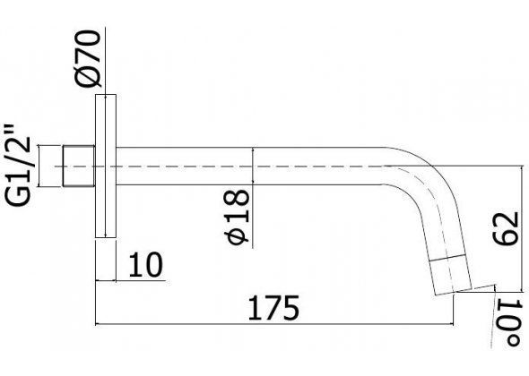 Излив Paffoni LIGHT ZBOC045CR